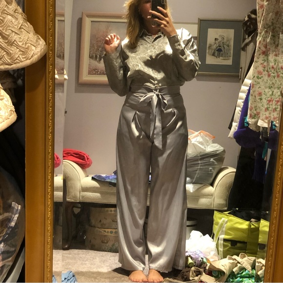 Vintage Silky Bell Bottom Pants - Picture 5 of 15